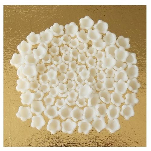 Kwiaty cukrowe na tort dekoracja biały 100x